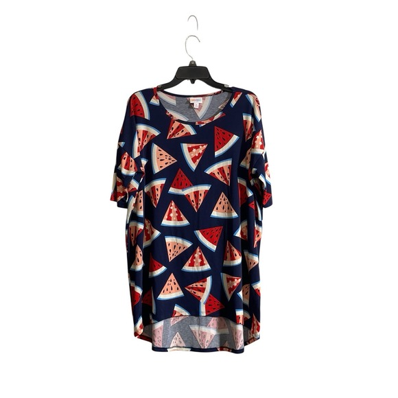 LuLaRoe Tops - LuLaRoe Medium Women Long Tunic Top Watermelon Print Picnic Summer